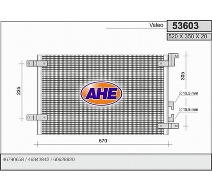 Ahe Condensatore Alfa 147 1.9 Jtd 8V 53603