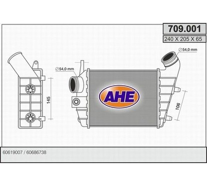 Ahe Intercooler 156 1.9 Jtd-2.4 Jtd 709.001 per ripristinare il corretto funzionamento del componente