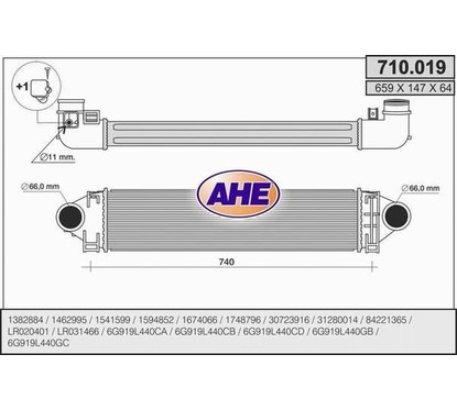 Ahe Int Ford Focus Ii 2.0Turbo/Rover Evoque 2.2Td 04- 710.019 per ripristinare il corretto funzionamento del componente