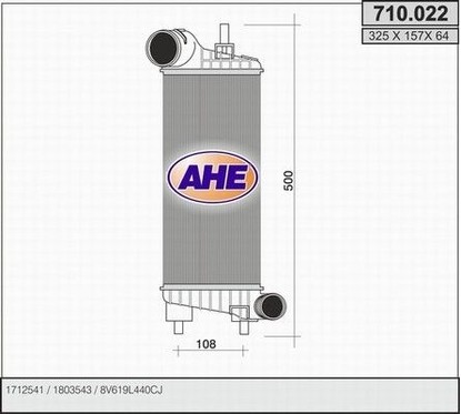 Ahe Intercooler 710.022 per ripristinare il corretto funzionamento del componente
