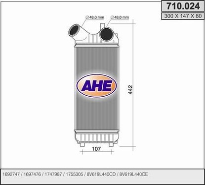 Ahe Intercooler 710.024 per ripristinare il corretto funzionamento del componente