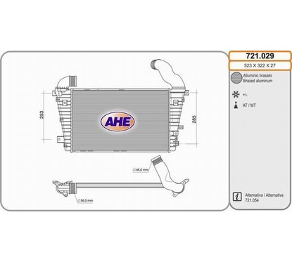 Ahe Intercooler 721.029 per ripristinare il corretto funzionamento del componente