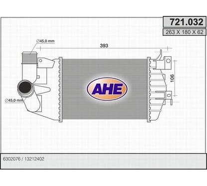 Ahe Intercooler 721.032 per ripristinare il corretto funzionamento del componente