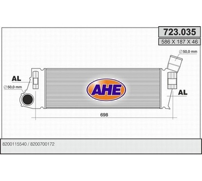 Ahe Intercooler 723.035 per ripristinare il corretto funzionamento del componente