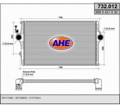 Ahe Intercooler 732.012 per ripristinare il corretto funzionamento del componente