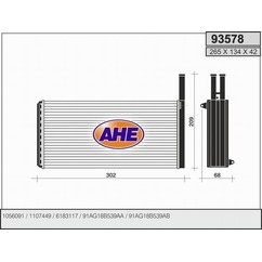Ahe Condensatore Ford Escort V 93578