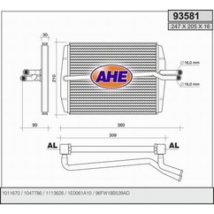 Ahe Condensatore Ford Fiesta Iv 93581