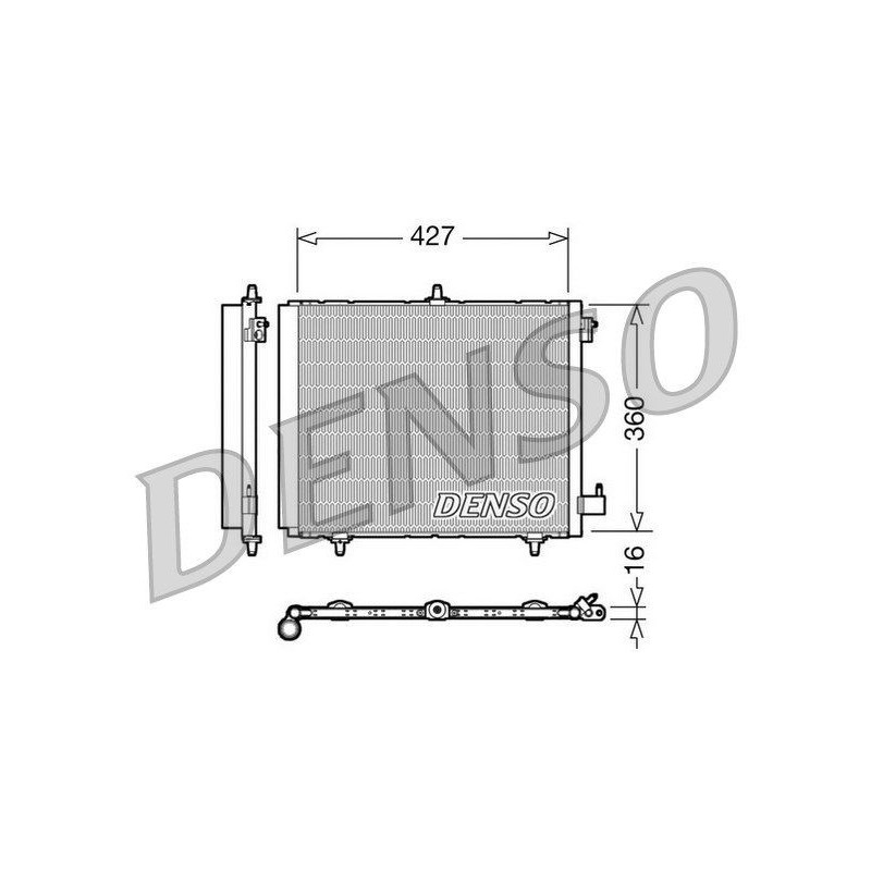 Denso Condensatore Pe 207 / 1007 / Ci C2 / C3 / C3 Pluri Dcn21009