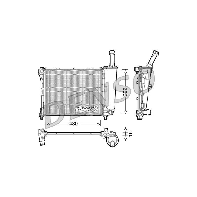 Denso Radiatore Denso Fi Panda 2012 1.2 Fire 8V 69Cv Drm09088