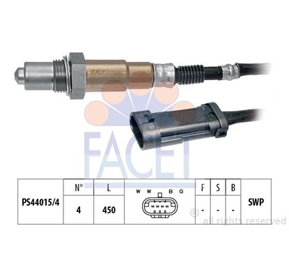 Facet Sonde Lambda Peugeot 206 1.0I 107594 per ripristinare il corretto funzionamento del componente