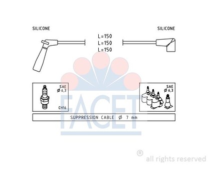 Facet Serie Cavi Daewoo Matiz 0.8 47007 per ripristinare il corretto funzionamento del componente