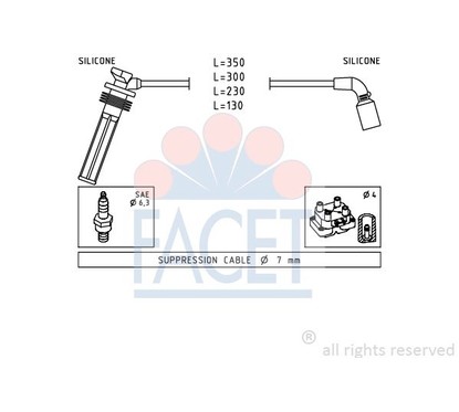 Facet Kit Cavi Candela Chevrolet Spark 1.0/Aveo 1.2 2008 47249 per ripristinare il corretto funzionamento del componente