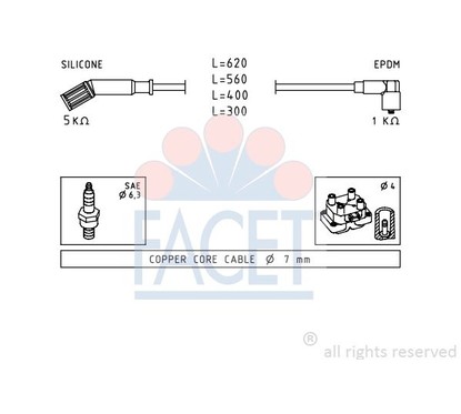 Facet Serie Cavi Tipo-Y10 1.1I.92 48694 per ripristinare il corretto funzionamento del componente