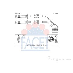 Facet Serie Cavi Megane Scenic 1.6I 49446 per ripristinare il corretto funzionamento del componente