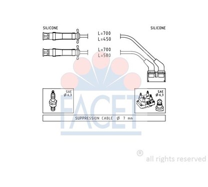 Facet Serie Cavi Megane Scenic 1.6I 49446 per ripristinare il corretto funzionamento del componente
