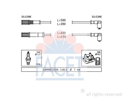 Facet Serie Cavi Punto 1.2I/8V 49451 per ripristinare il corretto funzionamento del componente