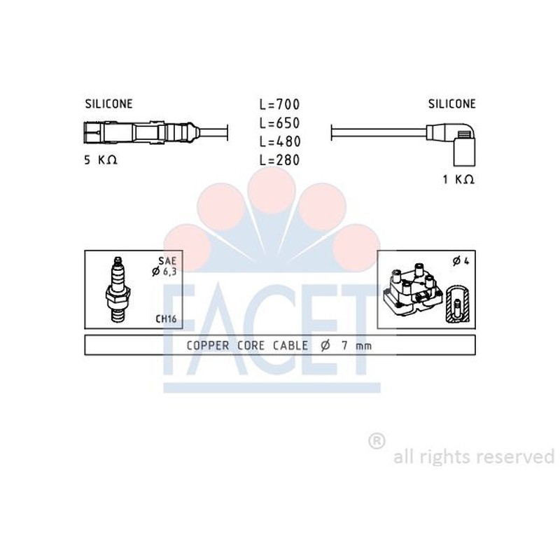 Facet Serie Cavi A3 1.6 Octavia 1.6 49479