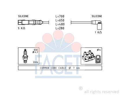 Facet Serie Cavi A3 1.6 Octavia 1.6 49479 per ripristinare il corretto funzionamento del componente