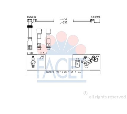Facet Serie Cavi Audi A4-A6-Vw 1.8 49491 per ripristinare il corretto funzionamento del componente