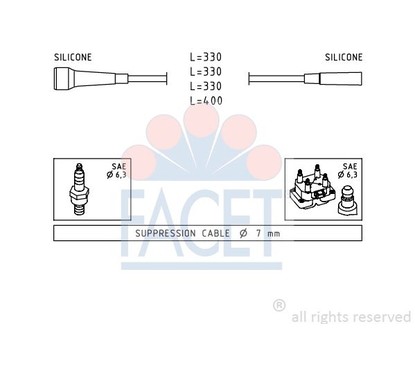 Facet Serie Cavi Laguna 1.8I 2.0I 49501 per ripristinare il corretto funzionamento del componente