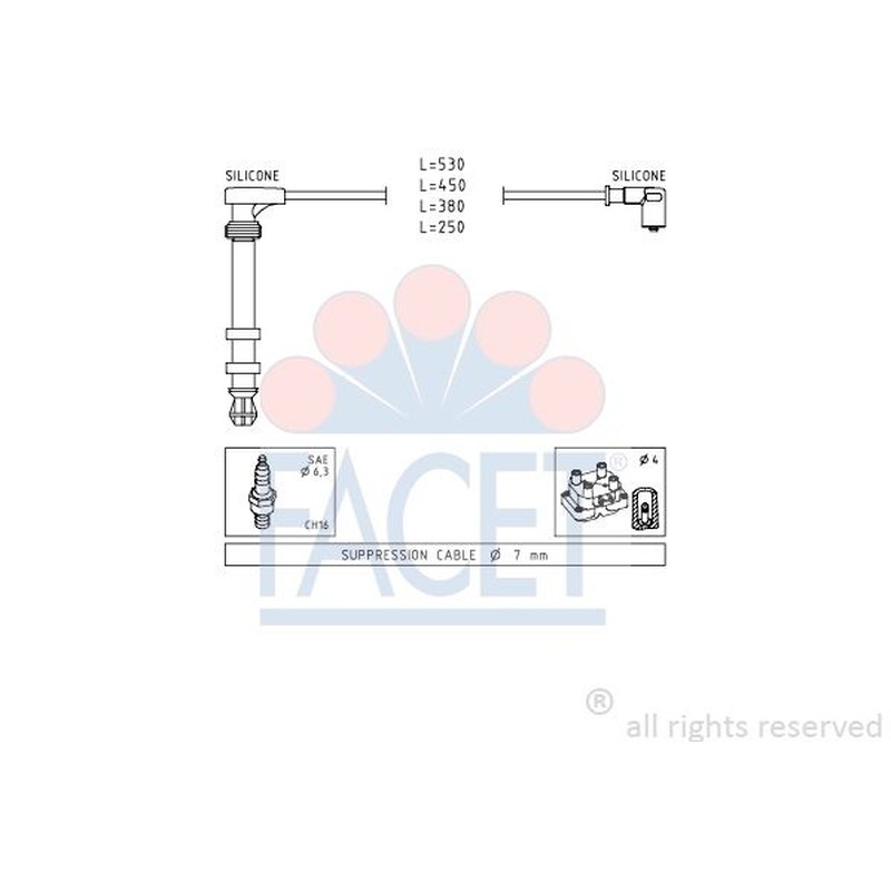 Facet Serie Cavi Brava/Bravo 1.6I16V 49503