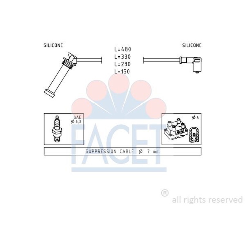 Facet Serie Cavi Ford Mondeo 16V 49614