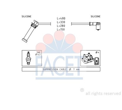 Facet Serie Cavi Ford Mondeo 16V 49614 per ripristinare il corretto funzionamento del componente