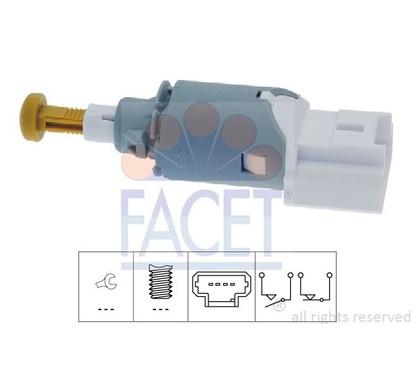 Facet Interr.Stop R Megane Ii 1.4 71225 per ripristinare il corretto funzionamento del componente