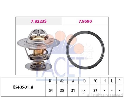 Facet Termostato Audi/Vw/Skoda 78432 per ripristinare il corretto funzionamento del componente