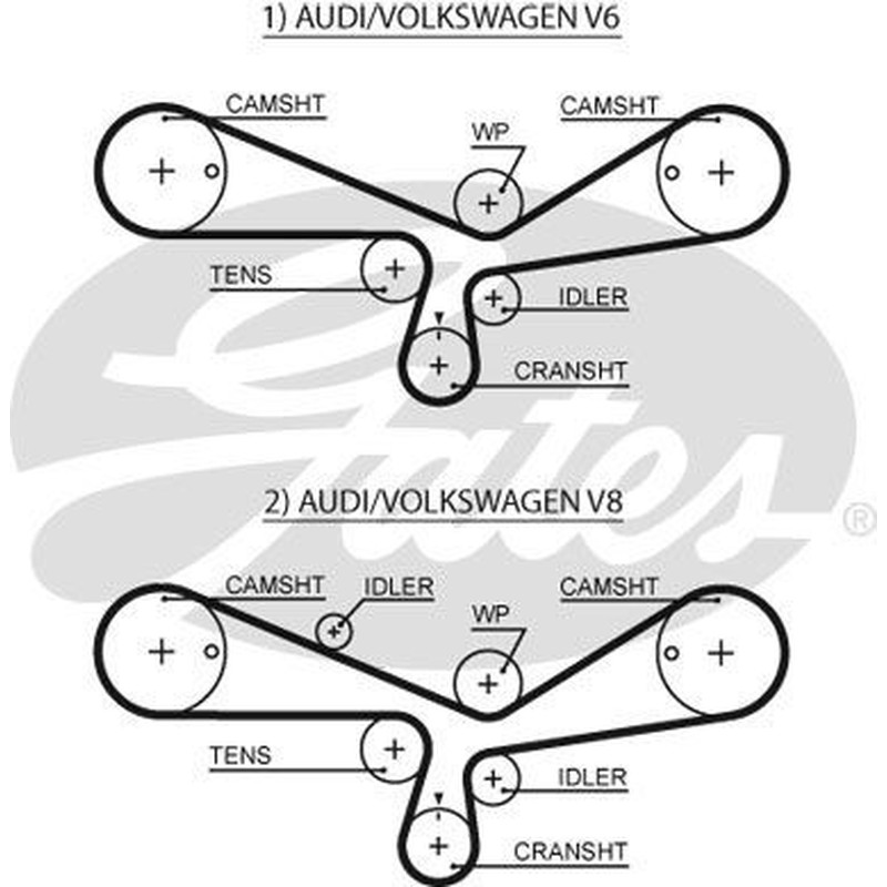 Gates Audi A4 (8D2, B5) A4 Avant (8D5, B5) A4 (8E2, B6) 5493Xs