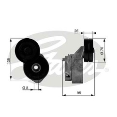 Gates Tenditore T38430 per ripristinare il corretto funzionamento del componente