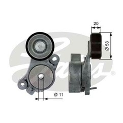 Gates Tenditore Skoda Vw T39040 per ripristinare il corretto funzionamento del componente