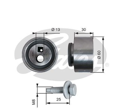 Gates T41139 Powergrip Tensioner T41139 per ripristinare il corretto funzionamento del componente