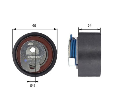 Gates T43163 Powergrip Tensioner T43163 per ripristinare il corretto funzionamento del componente