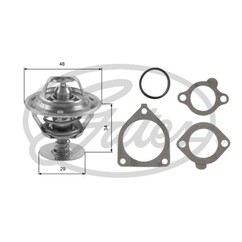 Gates Termostato Th39082G1 per ripristinare il corretto funzionamento del componente