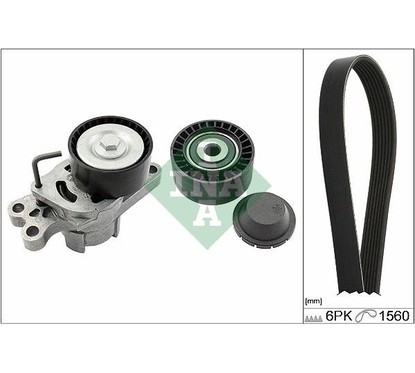 Ina Kit Cinghie Poly-V Peugeot 206 Schrägheck (2A/C) 1 529010910