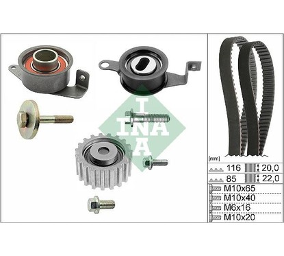 Ina Kit Tendicinghia 530000510 per ripristinare il corretto funzionamento del componente