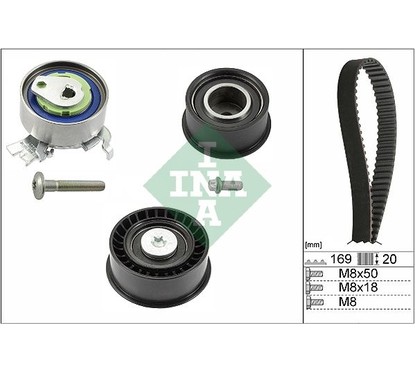 Ina Kit Tendicinghia 530007810 per ripristinare il corretto funzionamento del componente
