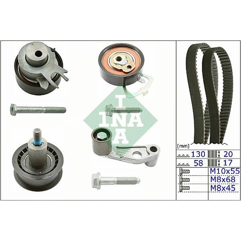 Kit Cinghie Dentate Ina 530008910 Skoda, Vw