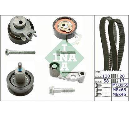 Kit Cinghie Dentate Ina 530008910 Skoda, Vw