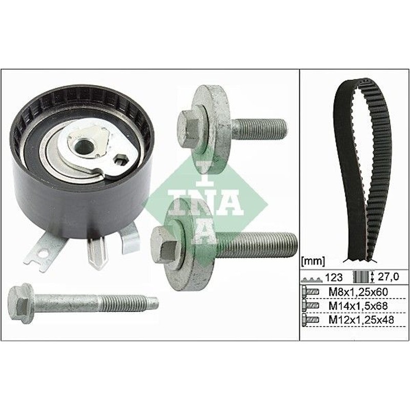 Kit Cinghie Dentate Ina 530019710 Per Renault