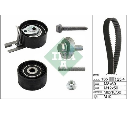 Ina Kit Tendicinghia 530036910 per ripristinare il corretto funzionamento del componente