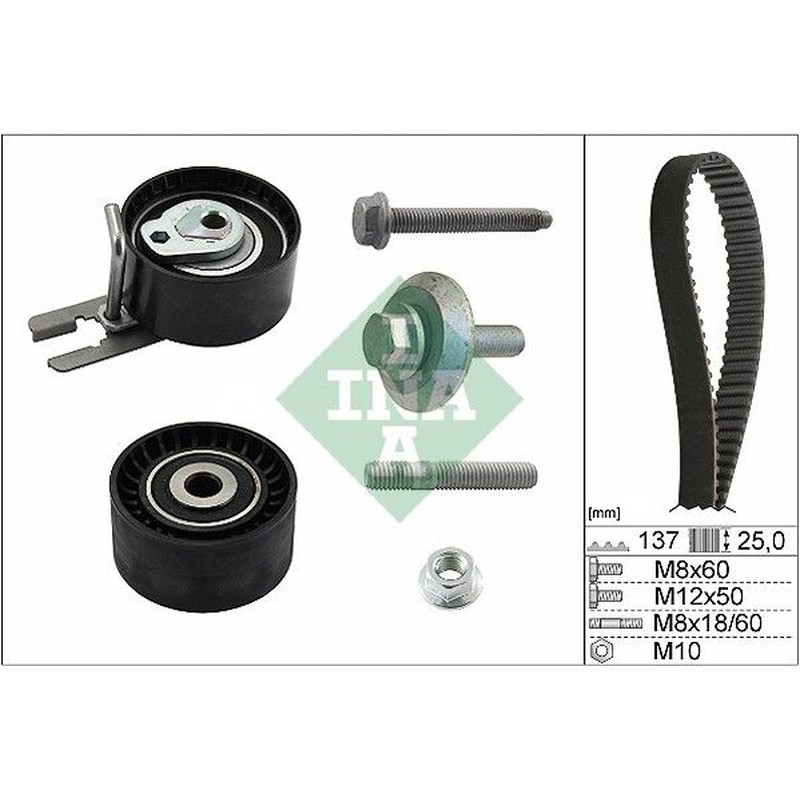 Kit Cinghie Dentate Ina 530037510 Peugeot, Ford