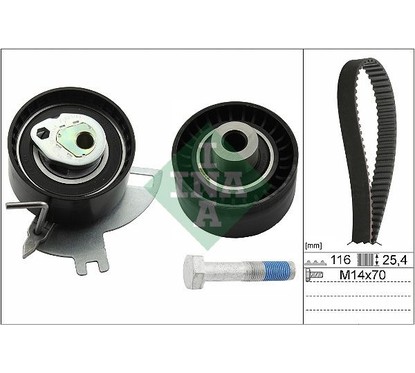 Ina Kit Cinghie Dentate Ford Mondeo V Turnier 2.0 Tdci 530069110