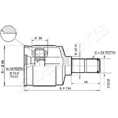 Japanparts Giunto Omocinetico Gi-W21 per ripristinare il corretto funzionamento del componente