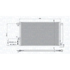 MAGNETI MARELLI Condensatore, Climatizzatore 350203100500