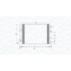 MAGNETI MARELLI Condensatore, Climatizzatore 350203773000