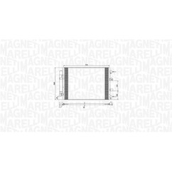 MAGNETI MARELLI Condensatore, Climatizzatore 350203773000