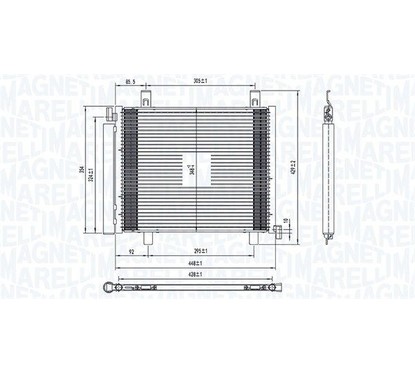 MAGNETI MARELLI Condensatore, Climatizzatore 350203836000
