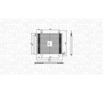 MAGNETI MARELLI Condensatore, Climatizzatore 350203836000